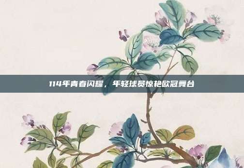 114年青春闪耀，年轻球员惊艳欧冠舞台